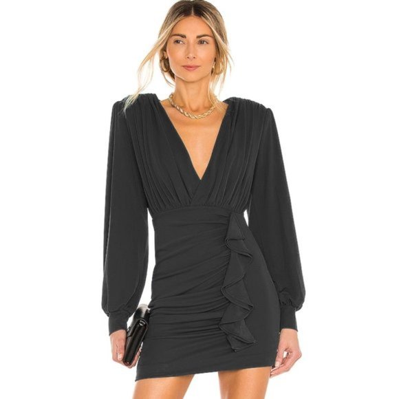 Michael Costello x REVOLVE Knowles Dress in Black OOAK NWOT Size Small